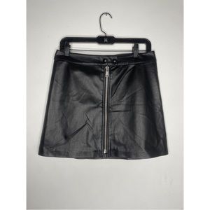 Allsaints black leather mini skirt size 6